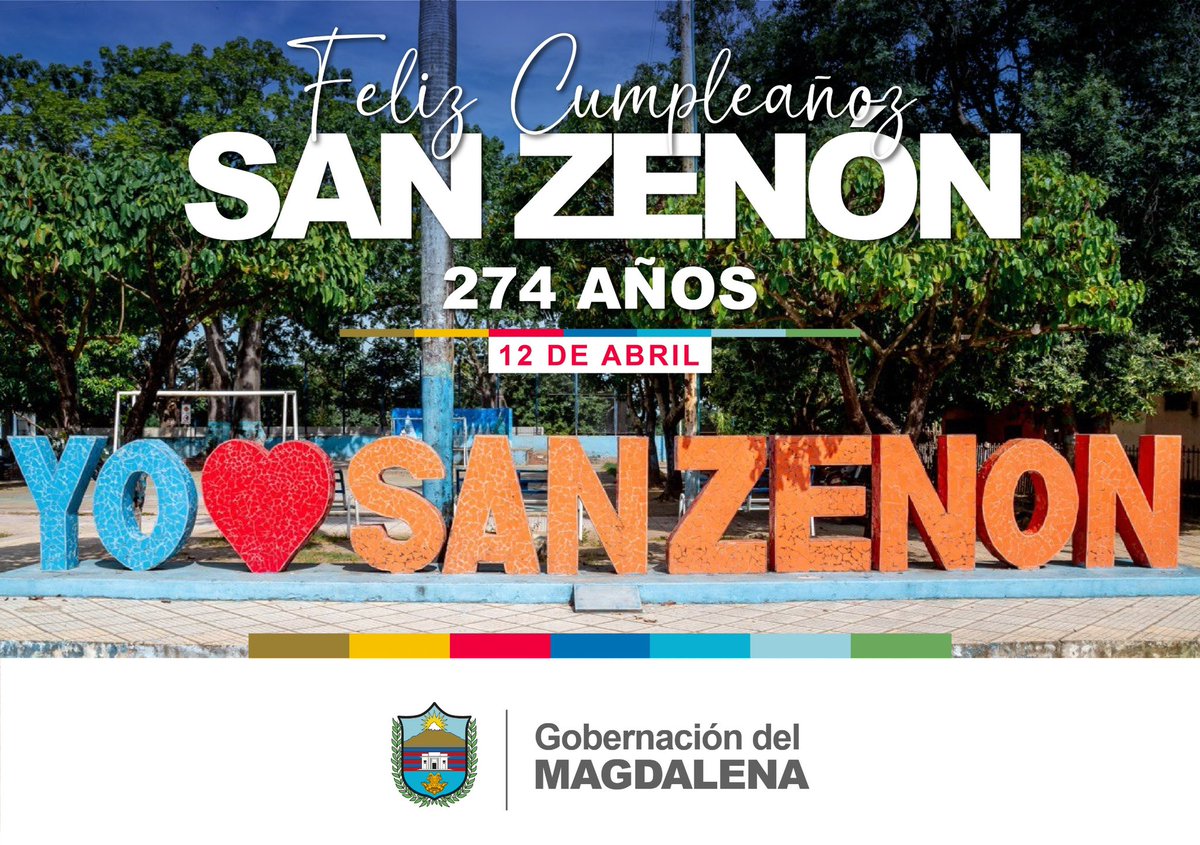 Felices 274 años San Zenón, tierra fértil, de agricultores, municipio rodeado de ciénagas y ríos, con hermosos paisajes. Vamos por más Resultados del Cambio