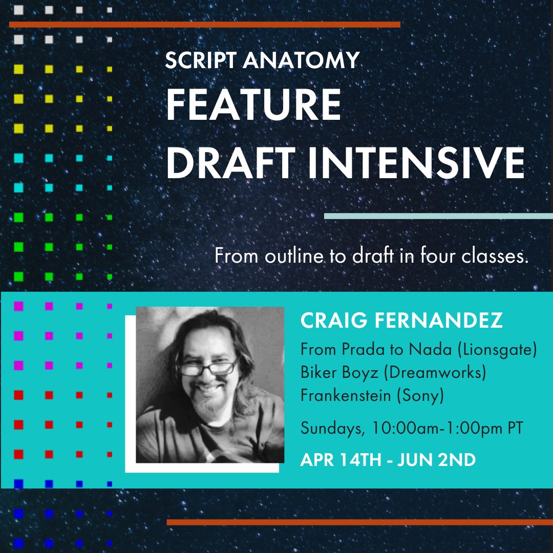 Not too late, 2 spots left! Get that movie🎬📽️🎞️ script knocked out in @ScriptAnatomy's FEATURE DRAFT INTENSIVE (online) w/tools to elevate emotion, conflict, theme, relationships + step-by-step notes! Nab your spot NOW: scriptanatomy.com/product/202404… #writingcommunity #screenwriting