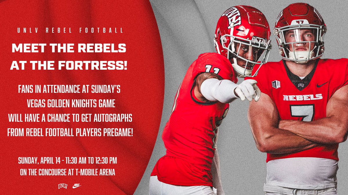 UNLV KNIGHT ⚔️ •Come get autographs from our players at the @GoldenKnights game this Sunday!! More details ⬇️