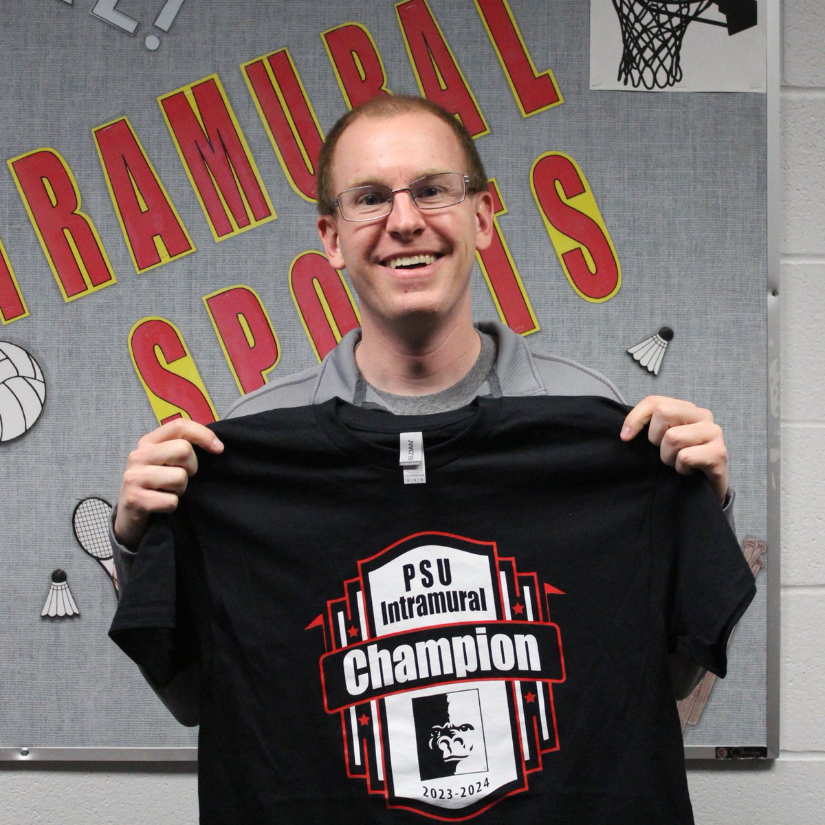 Congratulations to Jesse Briscoe for winning the Men's March Madness Bracket Challenge! #campusrec #campuslife #OAGAAG #PSU #intramurals #champions