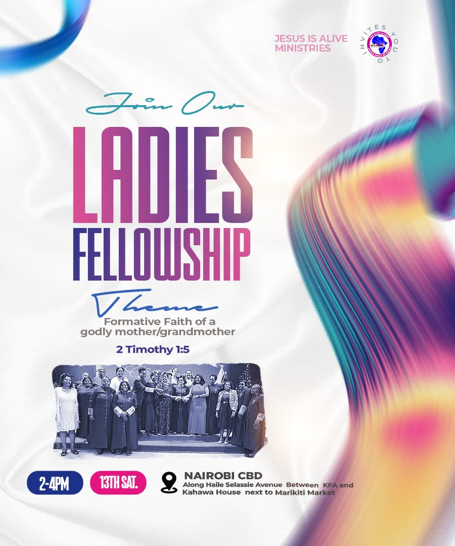 JIAM Women of Power monthly fellowship will be held tomorrow from 2:00pm - 4:00pm. 

Theme: FORMATIVE FAITH 

Plan to attend: It will be a Life-Changing Experience.  

#YearofGreatness 
#WomenofPower