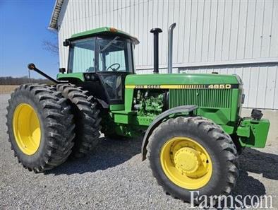 1983 John Deere 4650 ⤵️ MFWD, powershift, axle duals, weights—super clean unit listed by H.G. Violet Equipment. 🔗usfarmer.com/tractors/john-… #USFarmer #FarmEquipment #JohnDeere #Tractor #AgTwitter #OhioAg #Tractors #FarmTractor