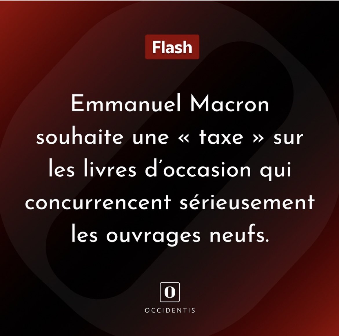 Lunaire. Parler d’écologie et inciter à consommer de la seconde main. Puis taxer les ventes d’occasion parce que ce n’est pas assez cher. Ce Président est décidément sur une fin de règne pas jolie à voir.