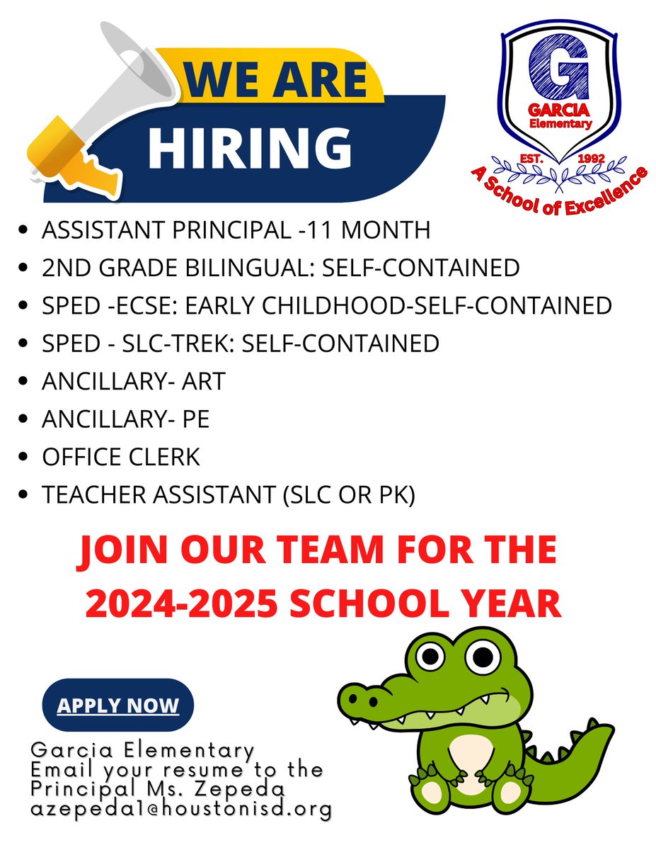 Are you passionate about education and teaching? Willing and able to push to the edge of growth? Come join our team!