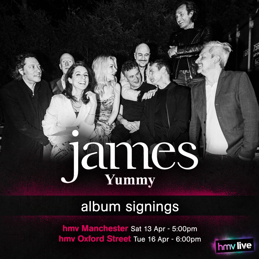Still time to grab your tickets to meet James on Tuesday! Head to hmv.com to get yours now #james #hmv #music