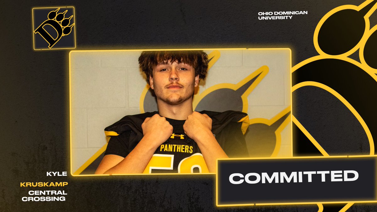 Blessed to Commit to Ohio Dominican University. Thank you to <a href="/CoachJamesLee/">James Lee</a> for giving me this opportunity. Go Panthers! 🖤💛#AGTG
