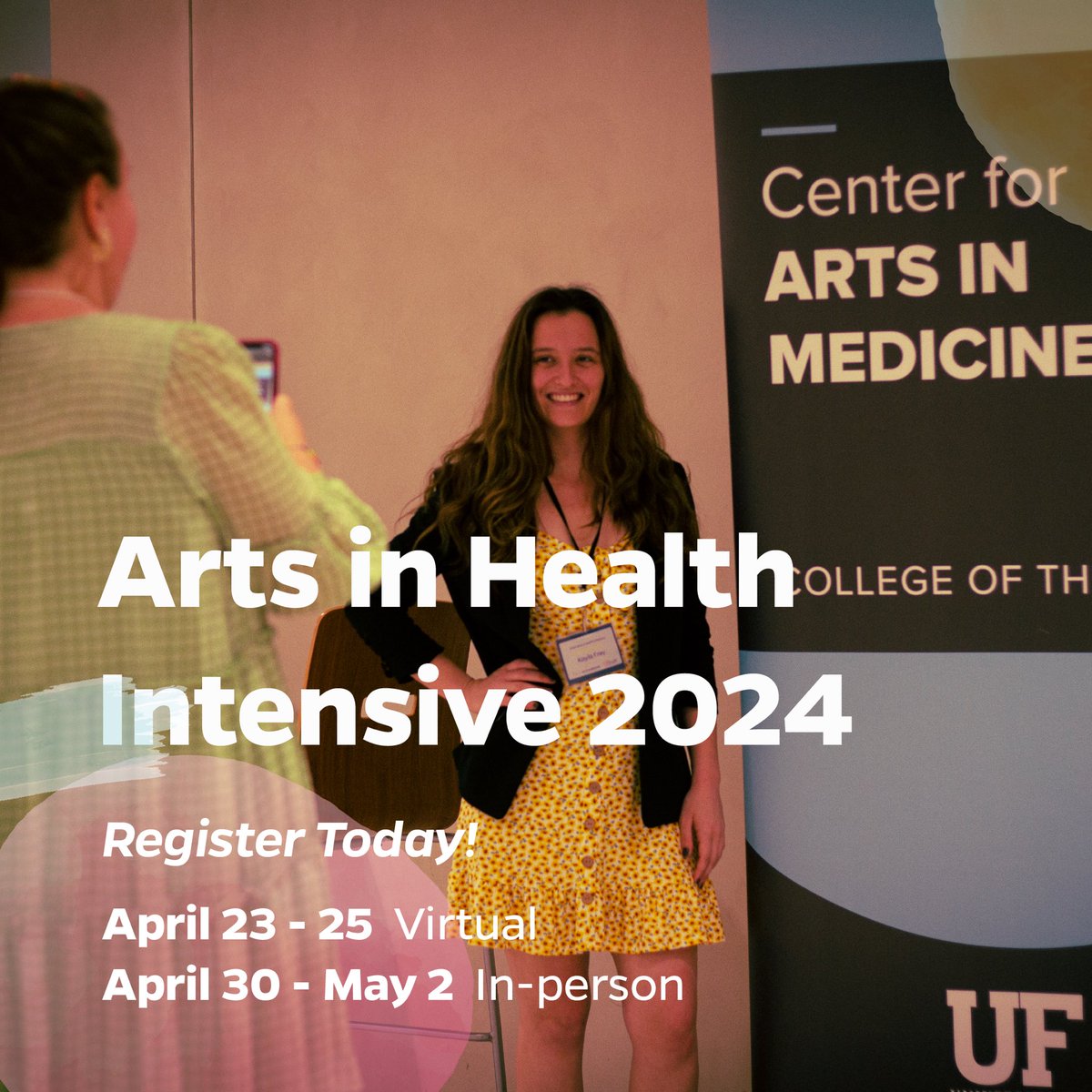 📣 3 DAYS LEFT TO REGISTER! 📣 

Register for Arts in Health Intensive 2024 by April 15th! Week 2 is already SOLD OUT, but you can still join us for week 1 (virtual) on April 23-25. Check out the agenda online now!
 
bit.ly/AIHI2024
#ArtsInHealth #AIHI2024