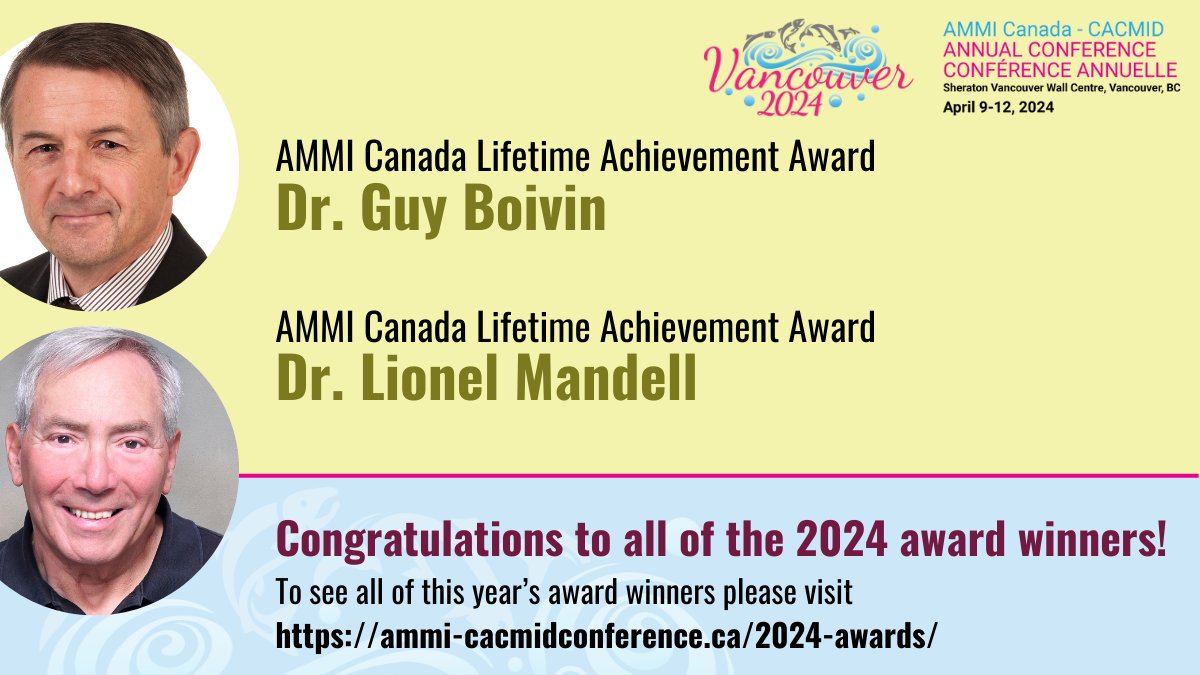 Congratulations to all the 2024 award winners. Check out all the recipients on the conference website ammi-cacmidconference.ca/2024-awards/ @AMMICanada @CACMID