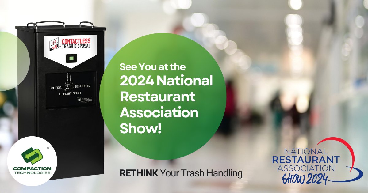 Visit Compaction Technologies at the 2024 National Restaurant Association Show and discover how our compactors can significantly improve your restaurant's operational efficiency and environmental footprint.💼🌎 #2024RestaurantShow compactiontechnologies.com/products-suppl…