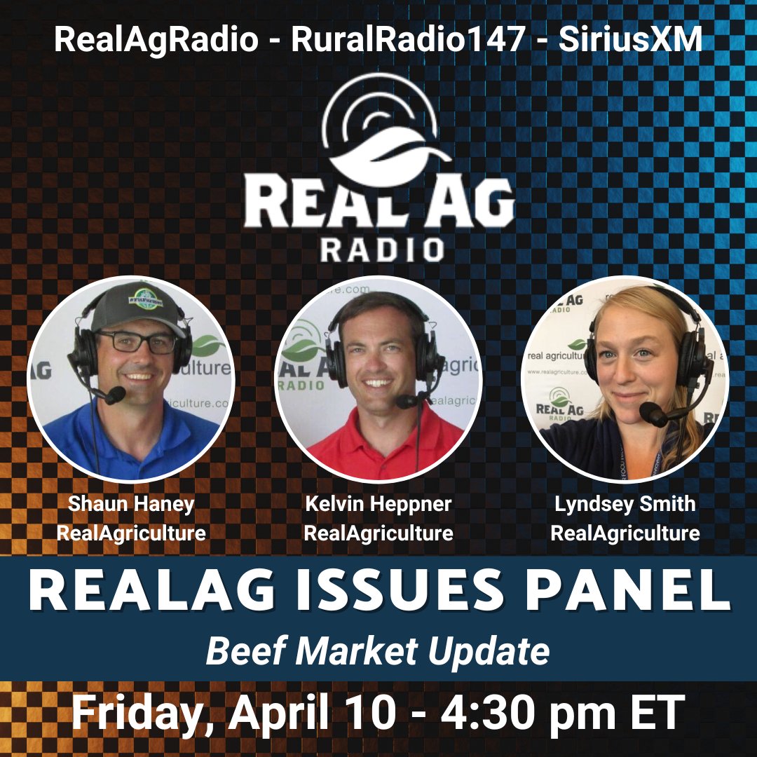 Tune in to #RealAgRadio at 430 E on @RuralRadio147! Hear #BeefMarketUpdate w/ @AnneWasko of the Gateway Livestock Exchange & Jodie Griffin of @skcropinsurance. @ShaunHaney is joined by @RealLoudLyndsey & @KelvinHeppner to discuss solar grazing, the road to 2050, & more!