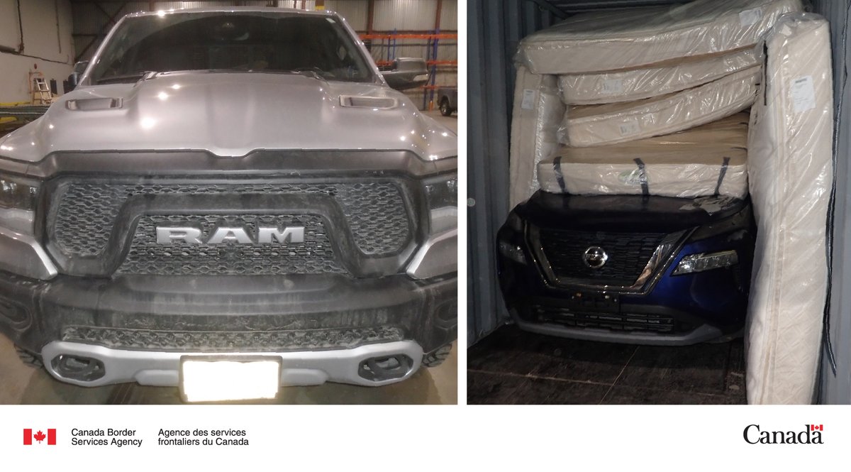On 9 April, CBSA officers at Montréal's Marine and Rail Service handed over 23 stolen vehicles intended for export, with an estimated value of more than $1.8 million, to the police. #BorderSecurity #ProtectingCanadians