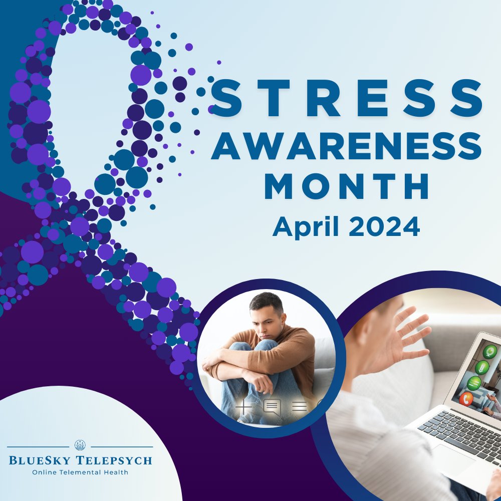 Discover the power of mindfulness and self-care this Stress Awareness Month. Let's prioritize mental well-being together.
#stressawarenessmonth2024 #mentalhealthmatters #prioritizementalhealth #blueskytelepsych