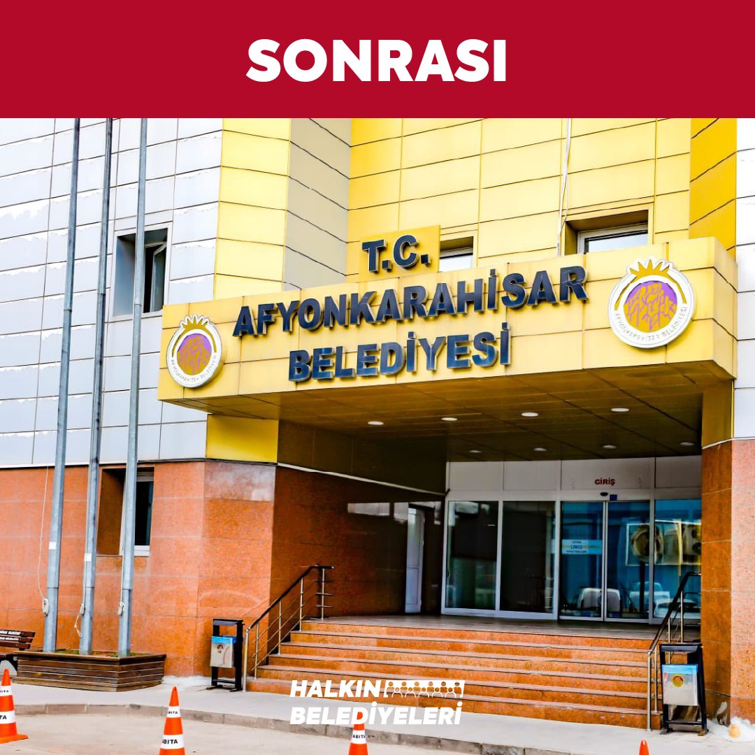 AKP'den CHP'ye geçen Afyonkarahisar Belediyesi'nde T.C. tabelaları geri geldi.