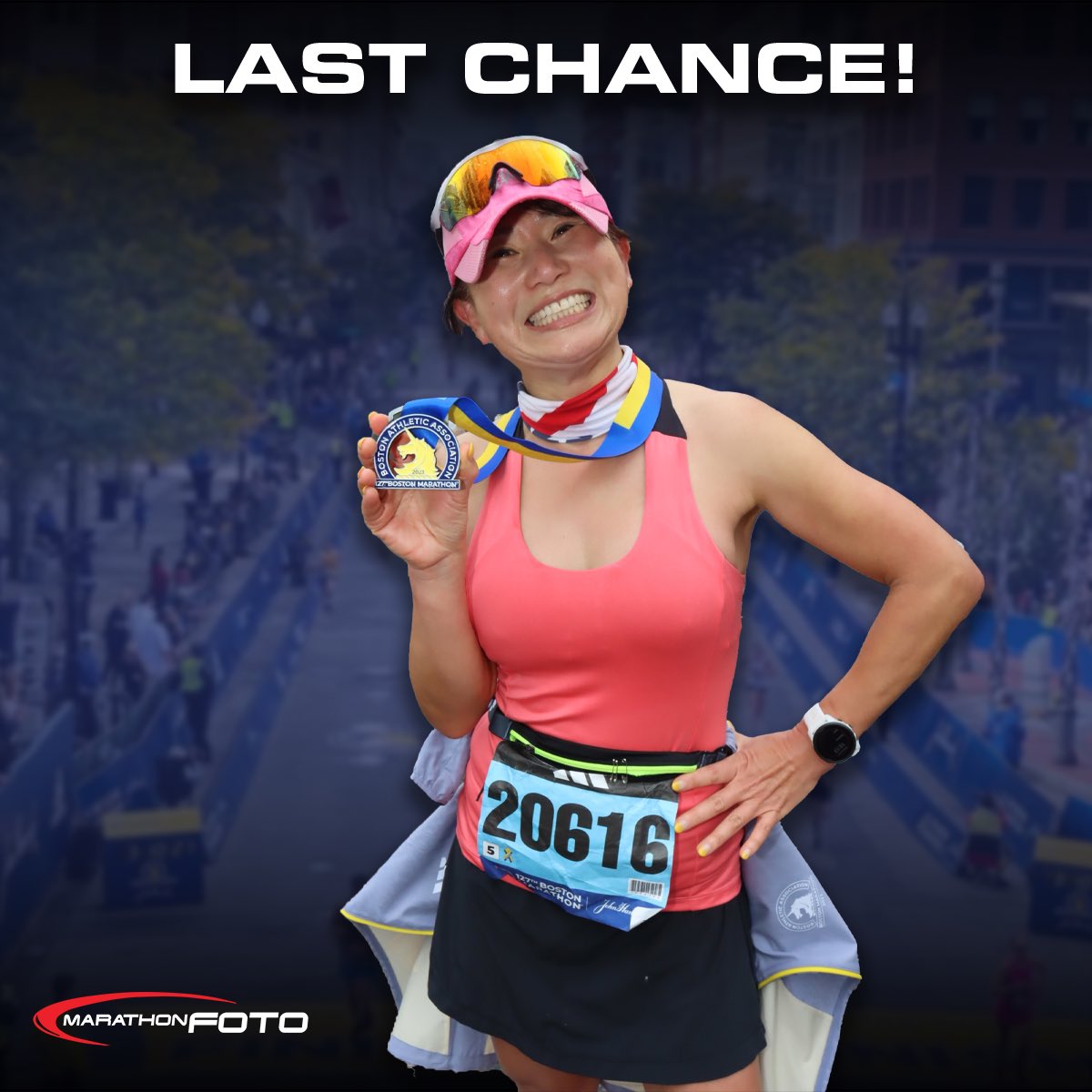 Last chance to get your race photos from 2024 Boston Marathon at the best price! @MarathonFotoEPG 🔗 buy.stripe.com/9AQeWW2bK5ej7g…