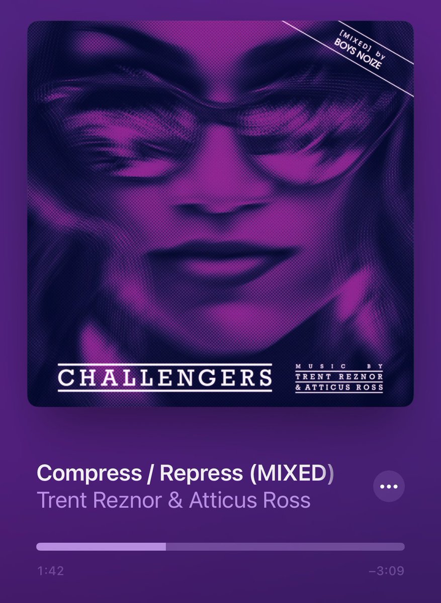 If you need me today, I’ll be listening to the CHALLENGERS soundtrack ON REPEAT. I think Reznor and Ross have got a Best Song Oscar nom on lock with “Compress/ Repress” - or at least another alternative music hit on their hands.