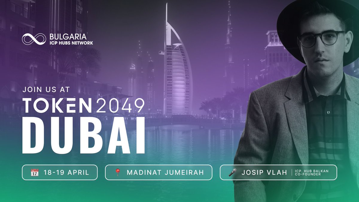 We’re on the road again, and the destination is #TOKEN2049 Dubai! 

Our very own @josip_vlah1 will be there, so feel free to ping him for a meet!

📅 April 18-19 
📍Madinat Jumeirah 🇦🇪 

See you there! 👋