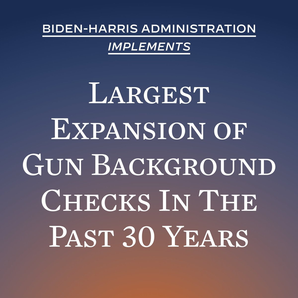 Thank you President Biden.  
@POTUS Your administration has done so much to #endgunviolence
@VP