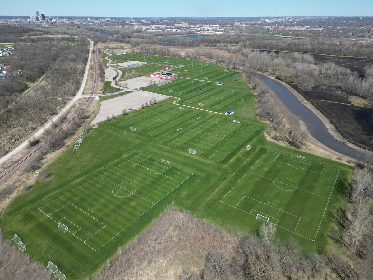 IowaSportsTurf's tweet image. James W Cownie Soccer Complex is set up and ready for the 9th Annual Rush Spring Champions Cup.