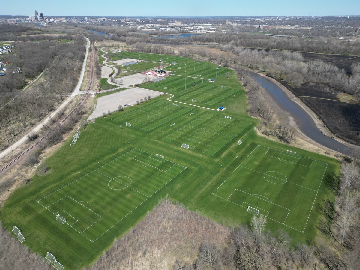 James W Cownie Soccer Complex is set up and ready for the 9th Annual Rush Spring Champions Cup.