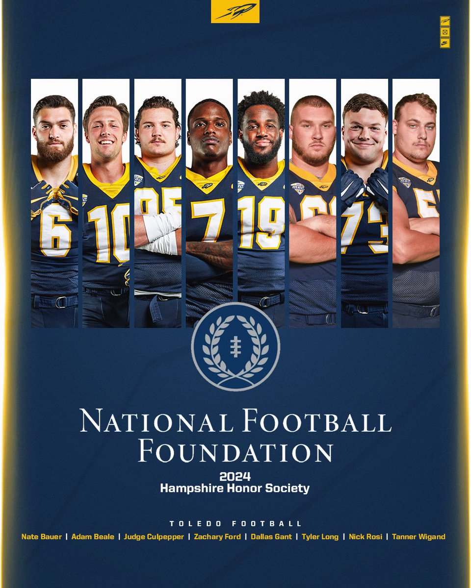 Elite in the classroom 🚀📚 Congratulations to our 8️⃣ Rockets named to the 2024 NFF Hampshire Honor Society! #TeamToledo