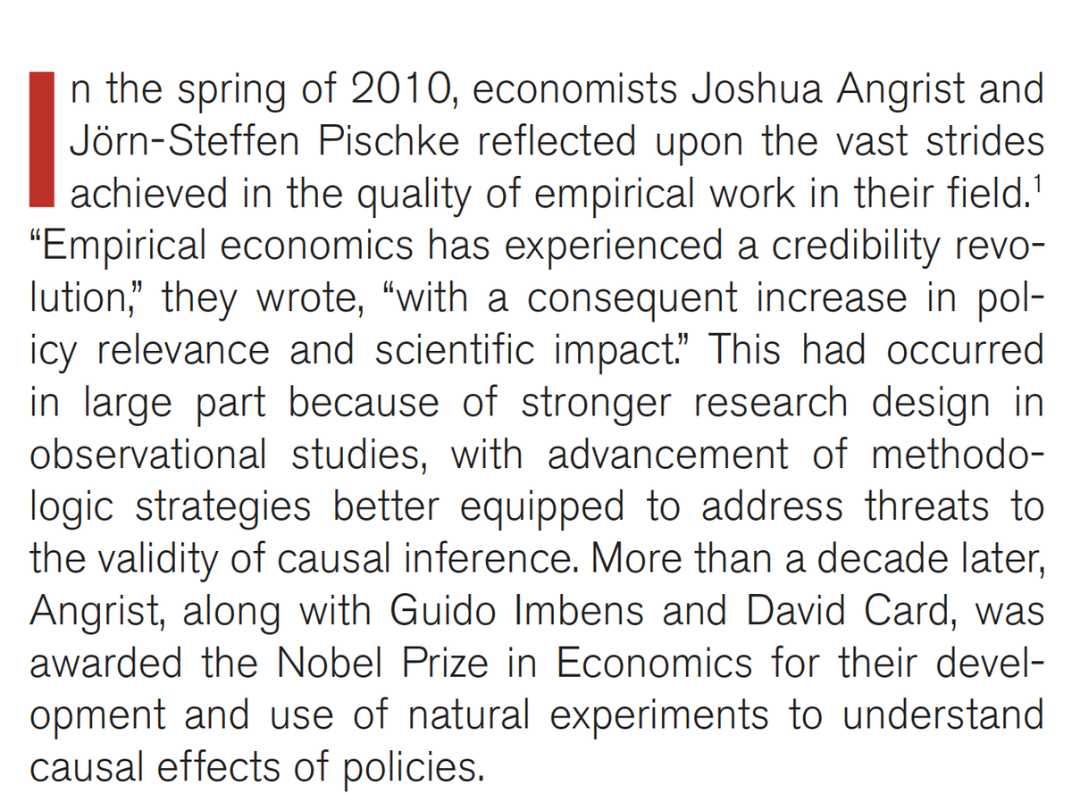 What can medicine learn from @metrics52 and colleagues, and the impact of their work on understanding the causal effects of policies, interventions and treatments? Quite a lot. I wrote a bit about this here. ahajournals.org/doi/full/10.11…