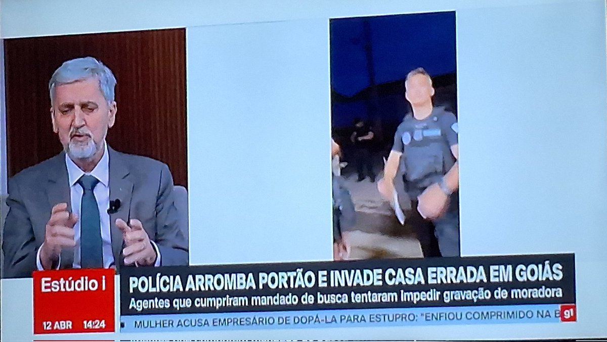 Q piada, Caiado detesta a polícia civil, não sei q pesquisa foi essa, Caiado desvaloriza o servidor público na maior cara de pau, sem falar q os PCs invadiram a casa, não entregaram o mandato, pq é obrigatório quando vai entrar em uma ksa, foram truculentos. #Estudioi @GloboNews