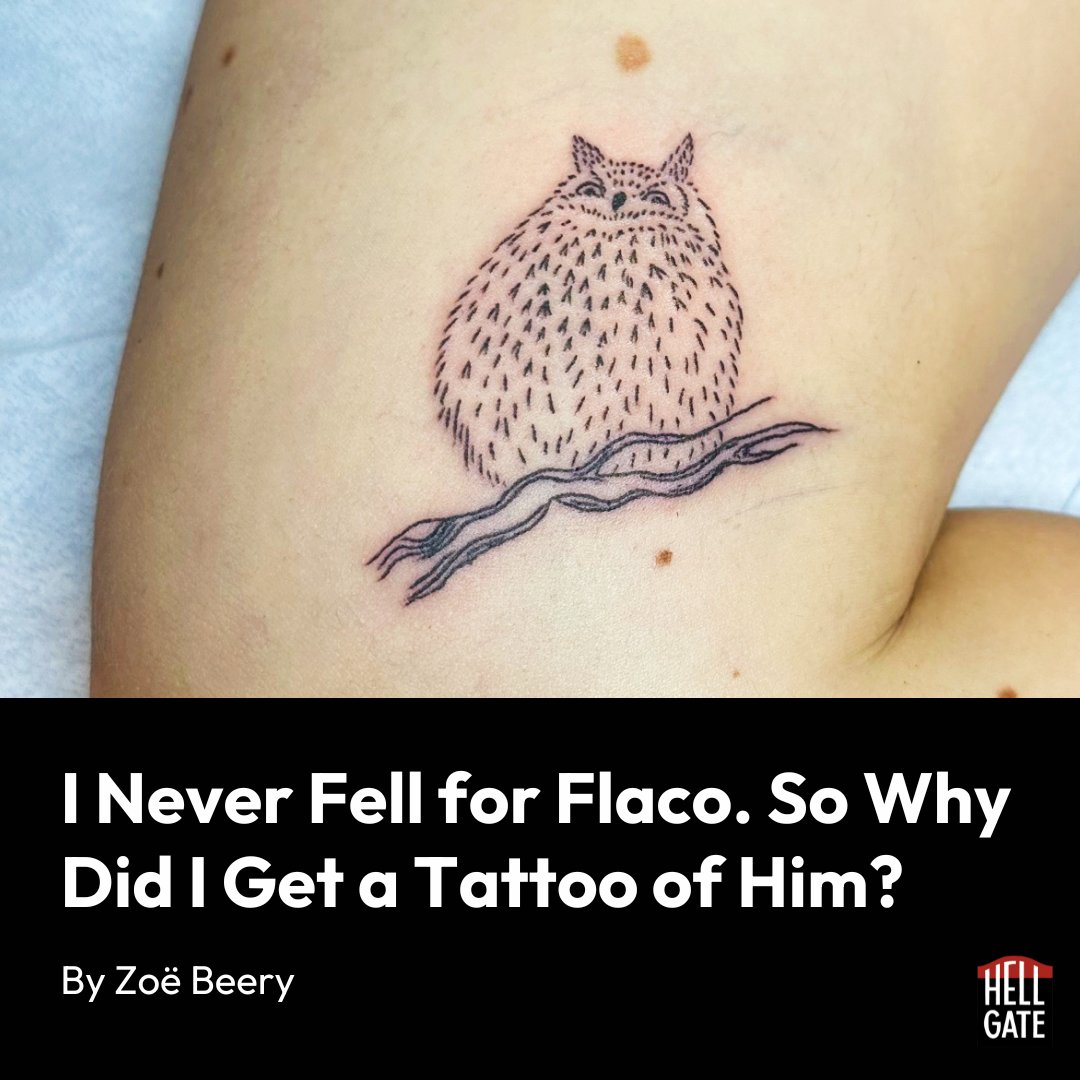.@noyinzoe was just at East River Tattoo's Flaco Flash Day to report. She wasn't even a Flaco fan at the start of the day. But then... Read her delightful write-up (featuring a cameo by @EmilyAssembly!): hellgatenyc.com/i-never-fell-f…
