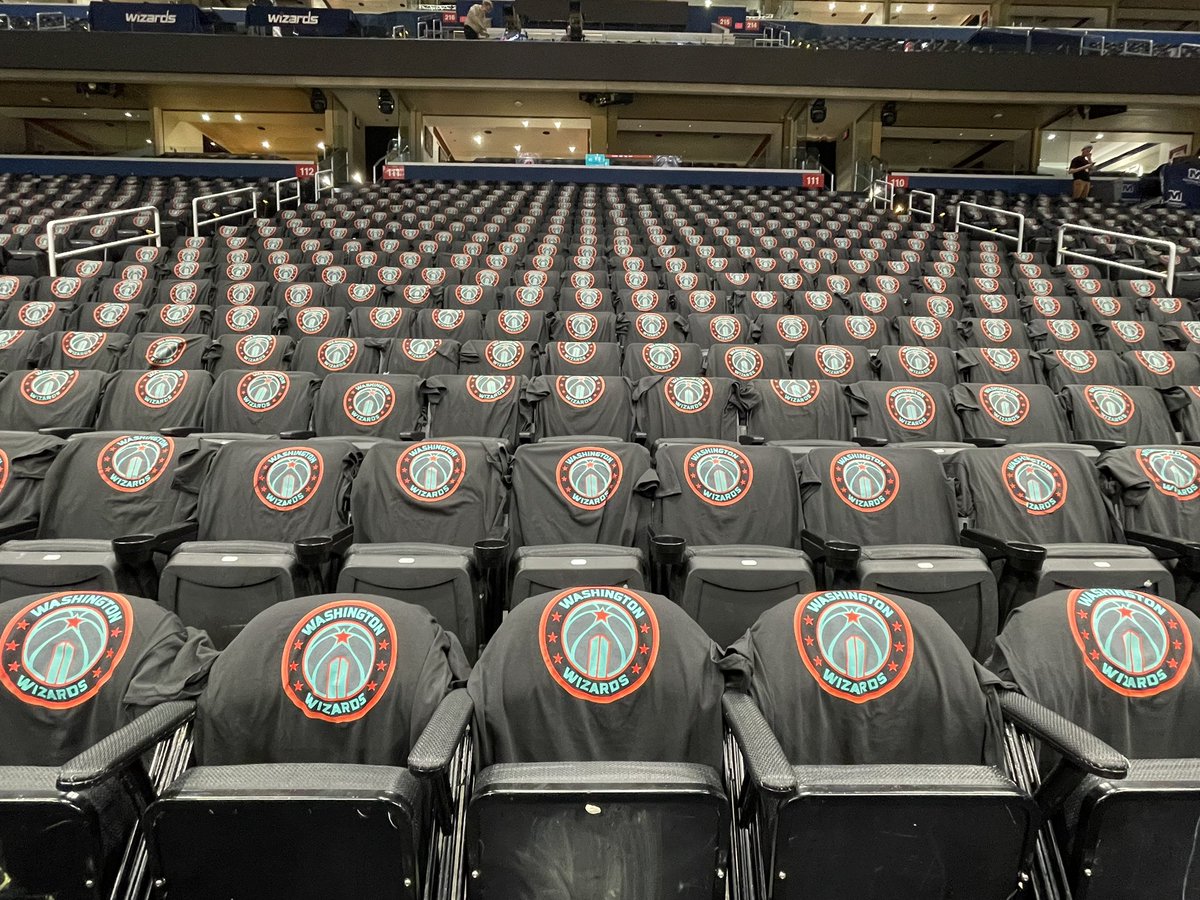 Here are some looks inside Capital One Arena, where the Wizards will host their final home game of this regular season — and fans will receive a T-shirt at their seats: