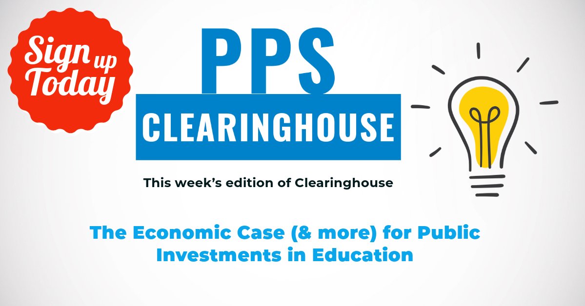 Check out our PPS Clearinghouse! Our latest edition explores the significant advantages of investing in public education rather than pursuing a 'free market' approach of separate and unequal 'school choices.' Click here to subscribe: bit.ly/43YZhVn. #PublicSchoolProud