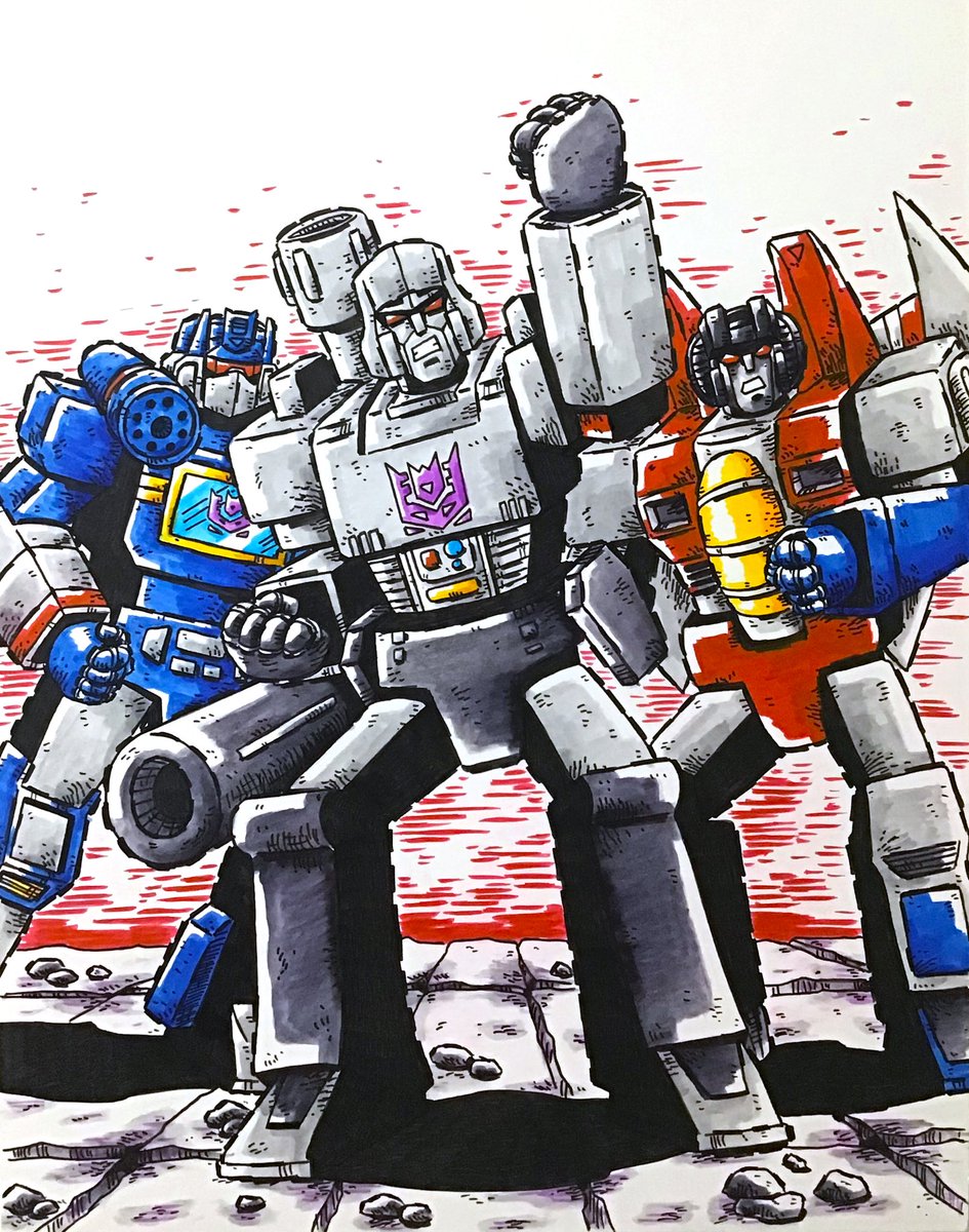 lifenecropolis's tweet photo. Did this 11x14 drawing for my nephew of his favourite Decepticons.
#transformers #decepticons #kuretake #zigrealbrush #megatron #soundwave #starscream https://t.co/KgvDUb77Mf