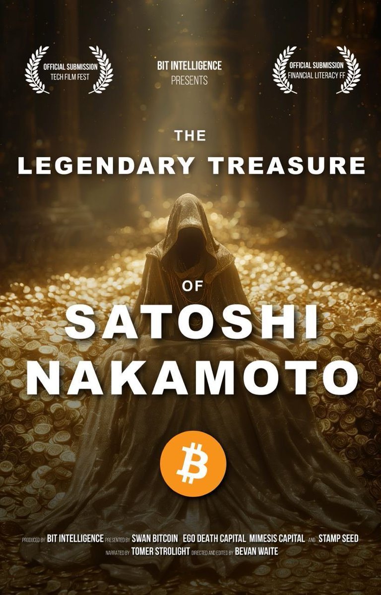 🎞️ COMING SOON 🎞️ THE LEGENDARY TREASURE OF SATOSHI NAKAMOTO premieres on APRIL 19TH a film by Bevan Waite narrated by Tomer Strolight SET A REMINDER👉 youtu.be/iIWViimqRMU