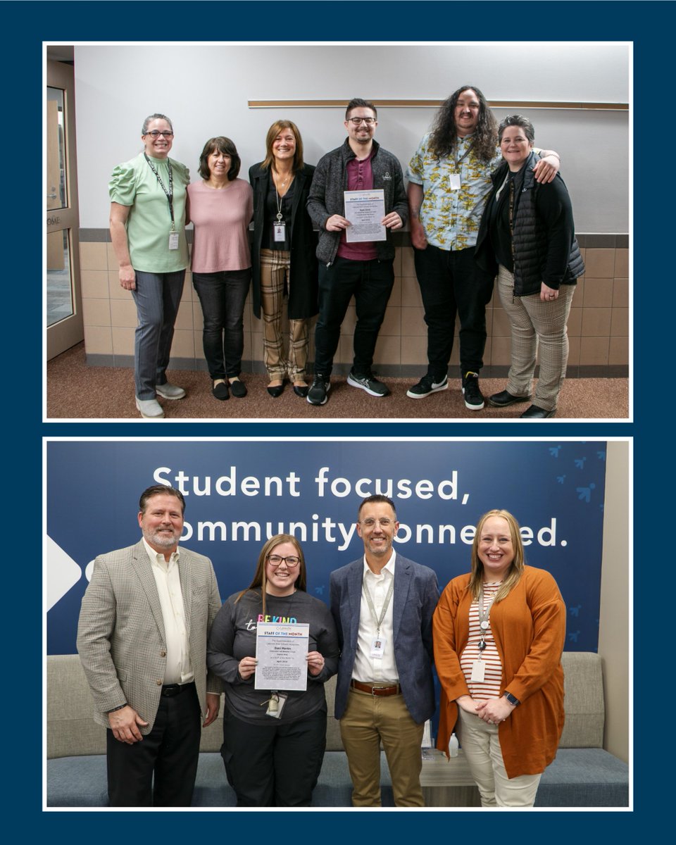 Drumroll please for April's Staff of the Month! Congratulations to both of these amazing staff members, and thank you for working hard to make Lakeville Area Schools such a great place! Read about why they were nominated and chosen at bit.ly/Staff-of-the-M…