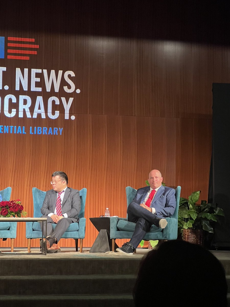 At Trust, News. Democracy., Especially in the age of AI . . . we’ll have to design a media outlet where people who want truth & verified media can get their news. - @brianstelter . . . as opposed to @elonmusk’s X & @FoxNews. Summit @LBJLibrary