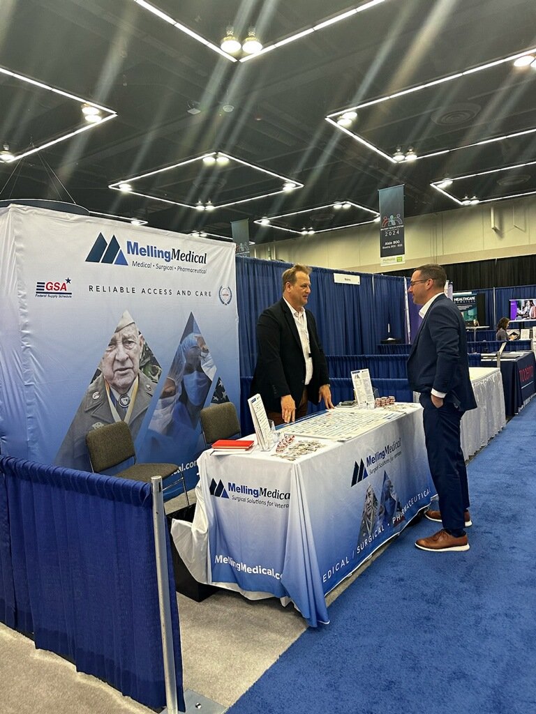 Day 2 of the #MHSConference where the @mellingmedical team is strengthening supplier relationships from our spot at booth 705, talking #MilitaryHealth and best practices for contracting in federal health. #SDVOSB #VeteransCare #FoundedInService mellingmedical.com