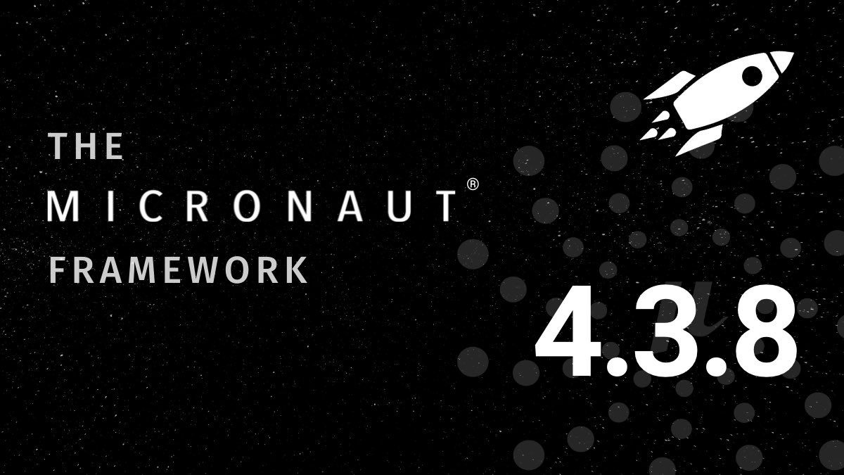 The Micronaut Foundation is excited to announce the release of Micronaut framework 4.3.8 Please see our latest blog post for more details. micronaut.io/2024/04/10/mic… 
#micronaut