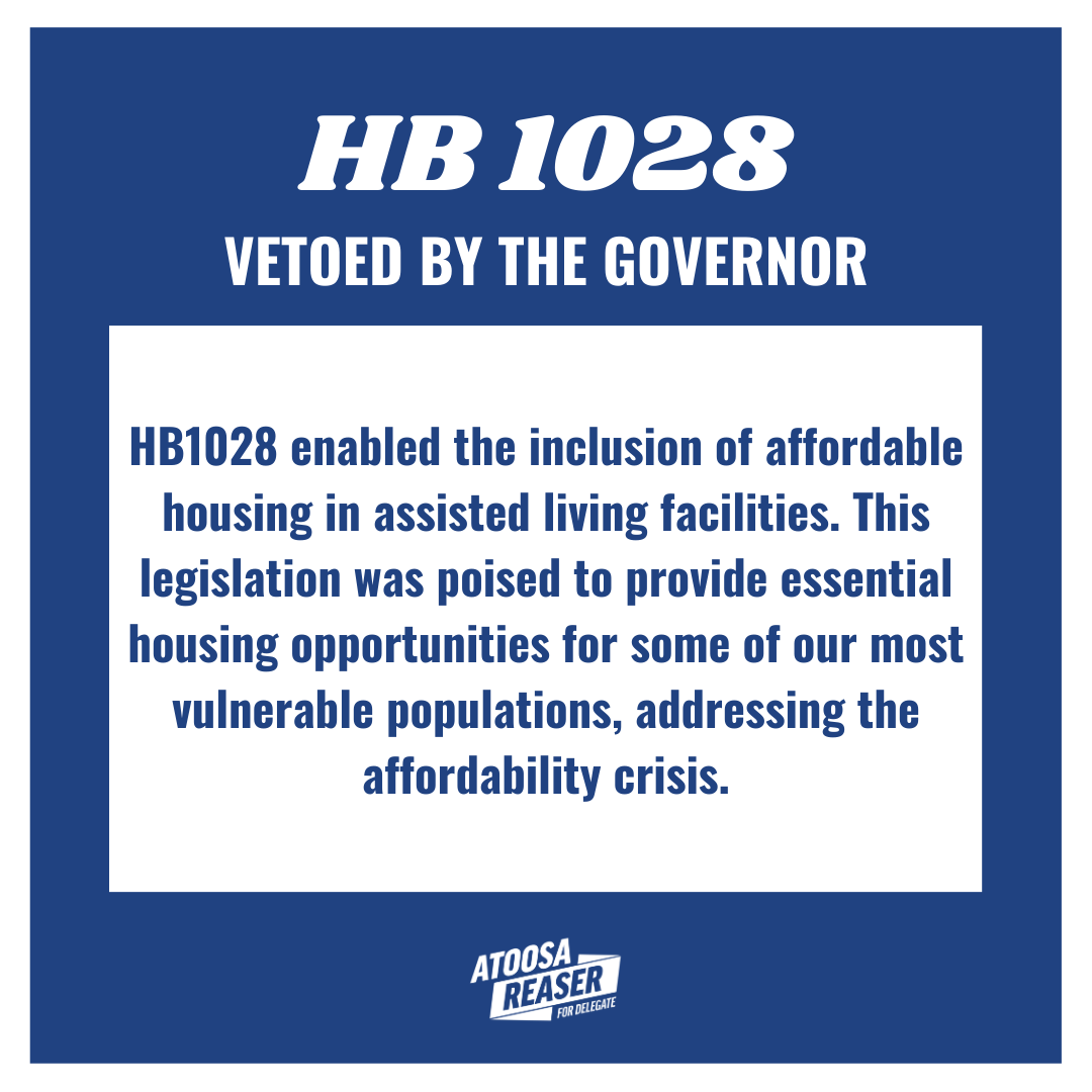 Governor Youngkin’s decision to veto these measures ignores the pressing concerns of Virginians and inhibits progress towards meeting the needs of our communities.