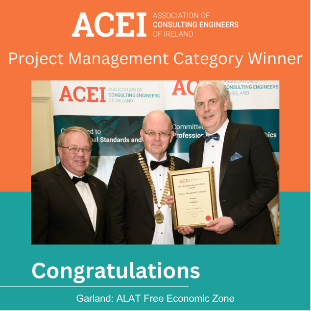 The CitA team would like to wish our members GARLAND a big congratulations for being the 'Structural Category Small/Medium' and 'Project Management Category' winner at the recent Association of Consulting Engineers of Ireland (ACEI) Engineering Excellence Awards last month.