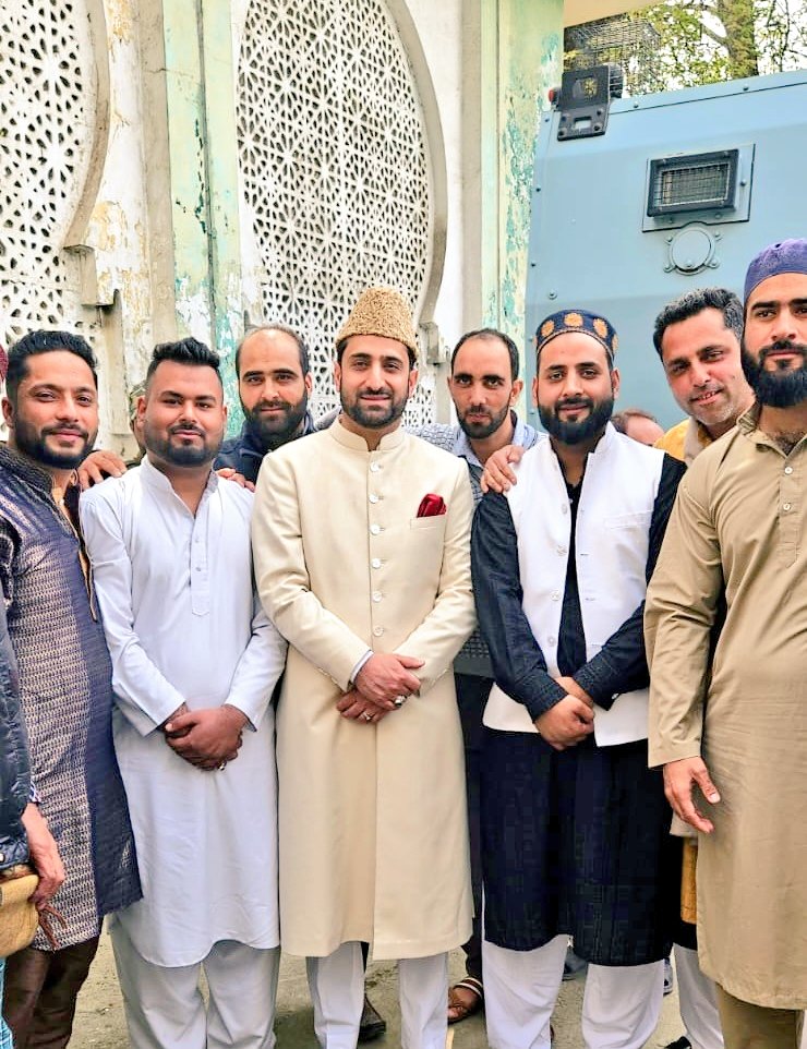 With my mentor ! at Dargah Hazratbal after Eid Nimaaz today.