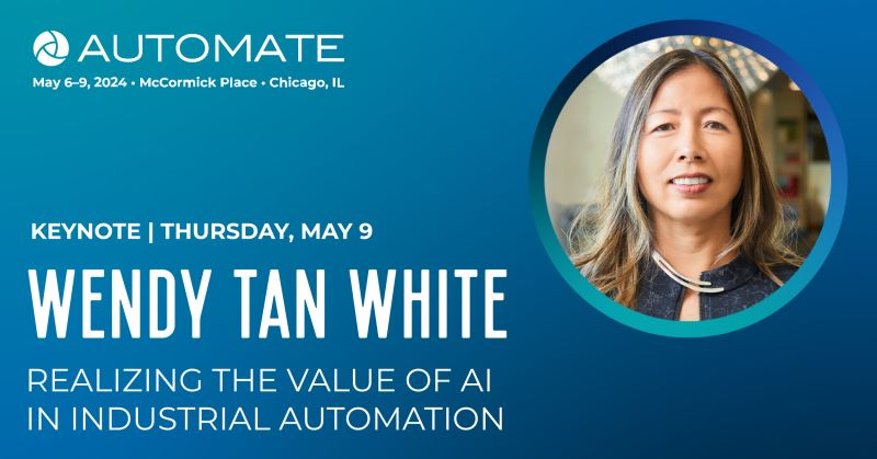 Will you be attending #Automate2024 in Chicago next month? Join us on May 9th as @IntrinsicAI CEO @wendytanwhite delivers a keynote session on the value of AI when it comes to our mission of helping more people and businesses participate in robotics. automateshow.com/keynote/wendy-…