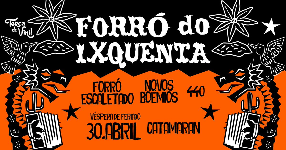 Tão sabendo não? Dia 30 abr (véspera de feriado) tem Forró do IXQUENTA, abrindo os festejos juninos no #Recife. Prepara teu corpo! 💥

🎟️ dj440.com.br/tercadovinil