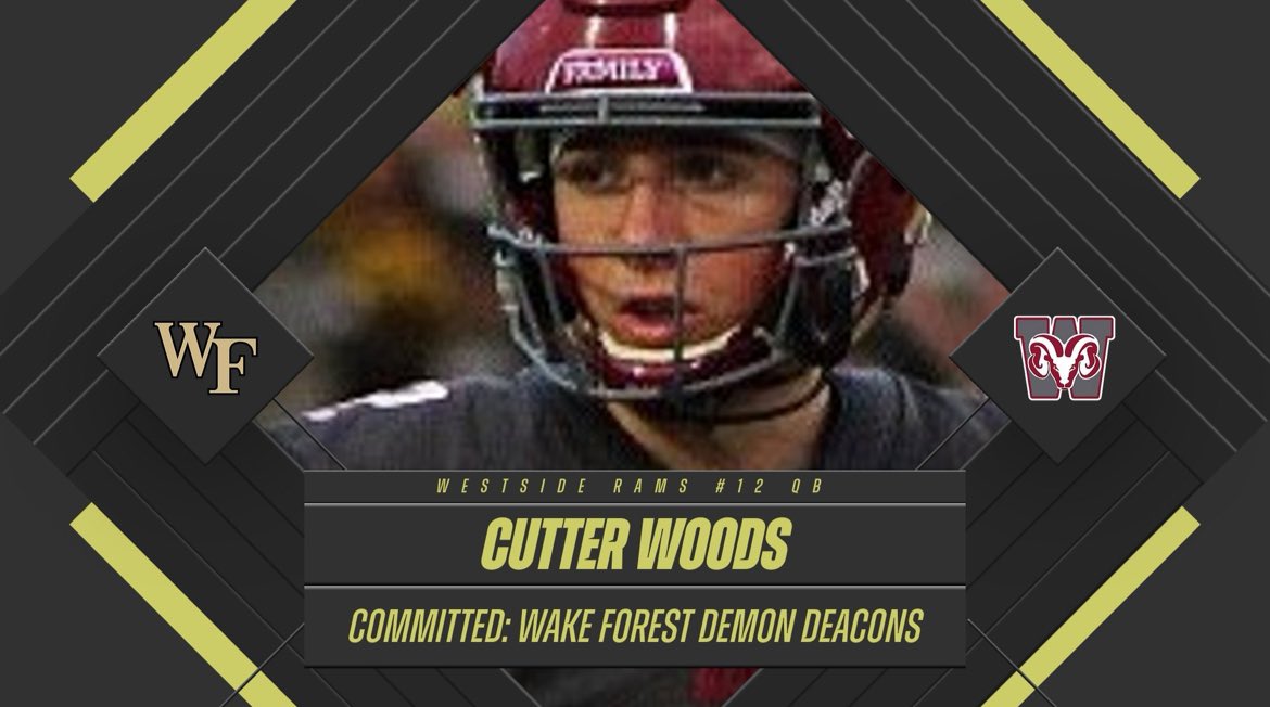 Congratulations Cutter Woods!!! Wake Forest is getting a Dawg!!!!!🖐🏾🐏🏈