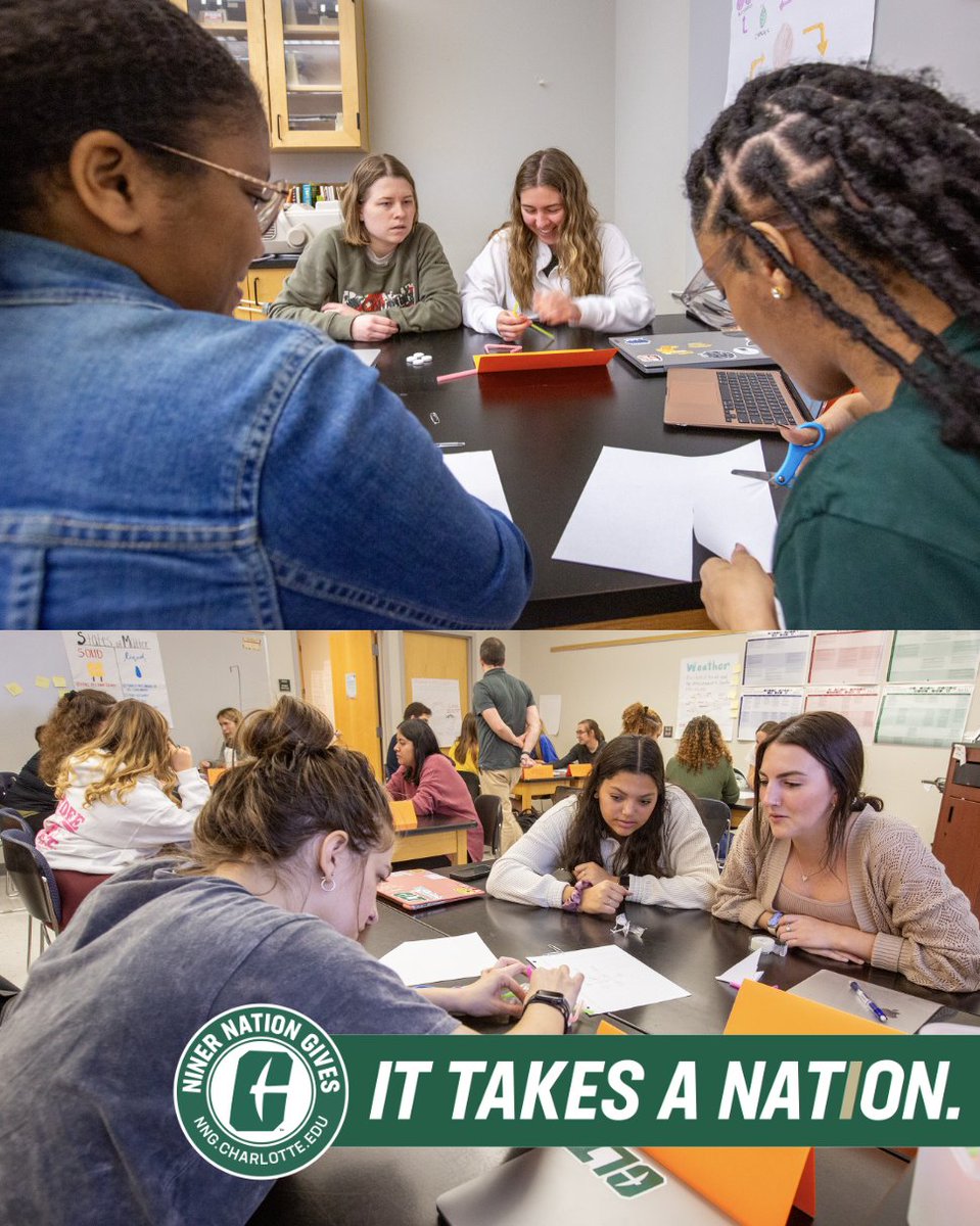 The brightest minds in teaching, counseling, and educational leadership are being cultivated right here at Charlotte. 🤙 Your support during #NinerNationGives has the power to transform their service to others ➡️ bit.ly/NNG-COED24
