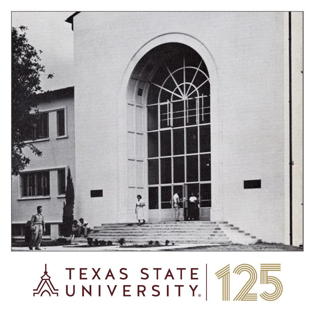 Continuing to chronicle the history of TXST libraries in celebration of National Libraries Week and the university's upcoming 125th anniversary, we showcase the third campus location. From 1939-1969, the library was in Flowers Hall and served 1,371 students. #txst125 #txst