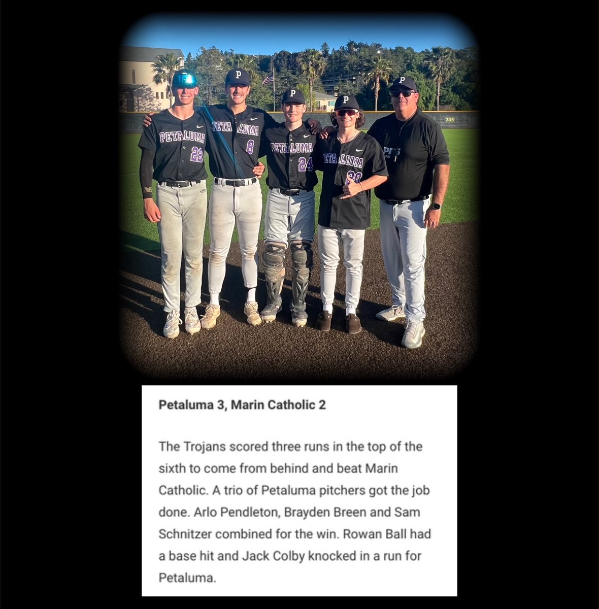 “A trio of Petaluma pitchers got the job done.”
#lethaltrifecta