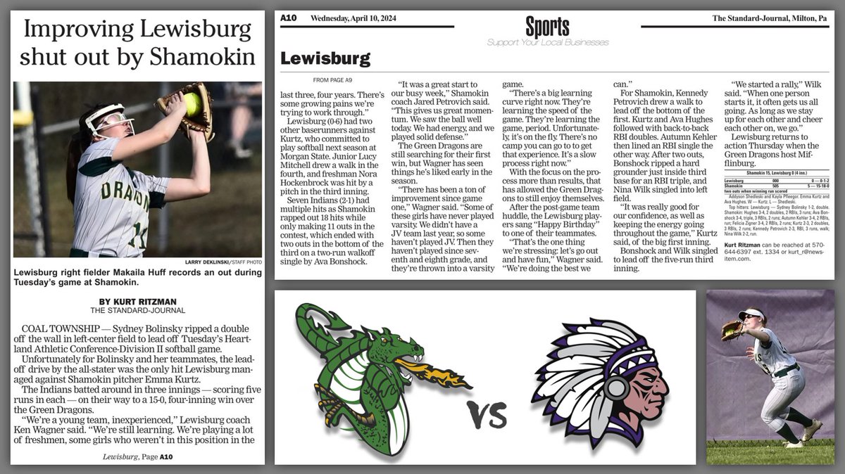 'Improving Lewisburg shut out by Shamokin” - by Kurt Ritzman @TheSJNews @StandardSports #LBGMediaCoverage | #DragonProud | #GoDragons 🐉