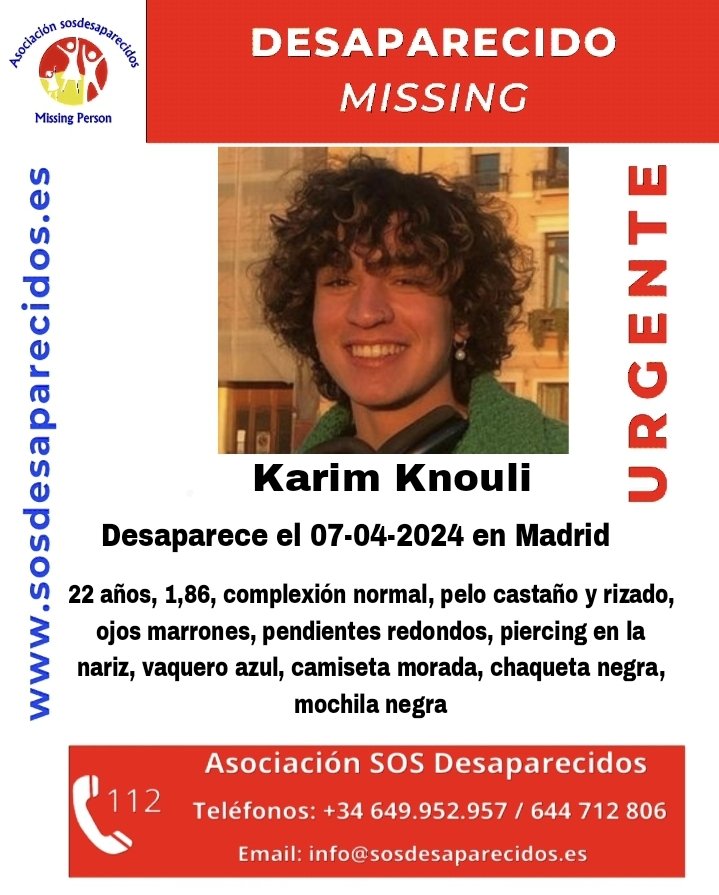 🆘 DESAPARECIDO #desaparecido #sosdesaparecidos #Missing #España #Madrid Fuente: sosdesaparecidos Síguenos @sosdesaparecido