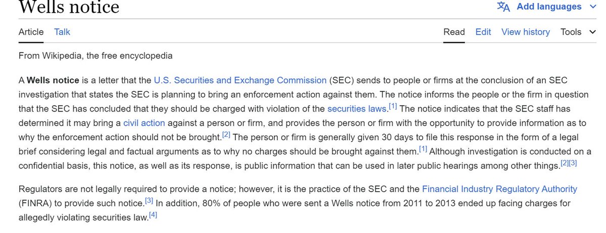 When I tell you things, you should listen. The SEC is planning to sue Uniswap now. #Uniswap just received a Wells notice. 'A Wells notice is a letter that the U.S. Securities and Exchange Commission (SEC) sends to people or firms at the conclusion of an SEC investigation that…