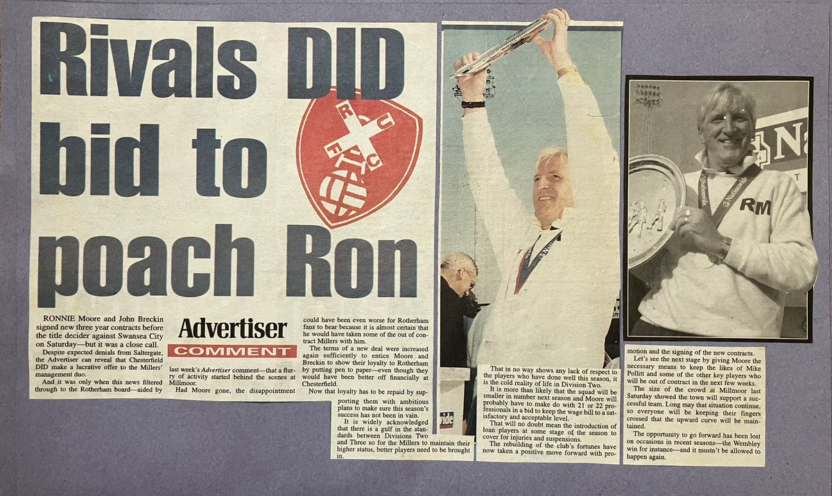 #rufc Blast from the Past, May 2000. @RotherhamUnited @ronniemoore53 @JohnBreckin