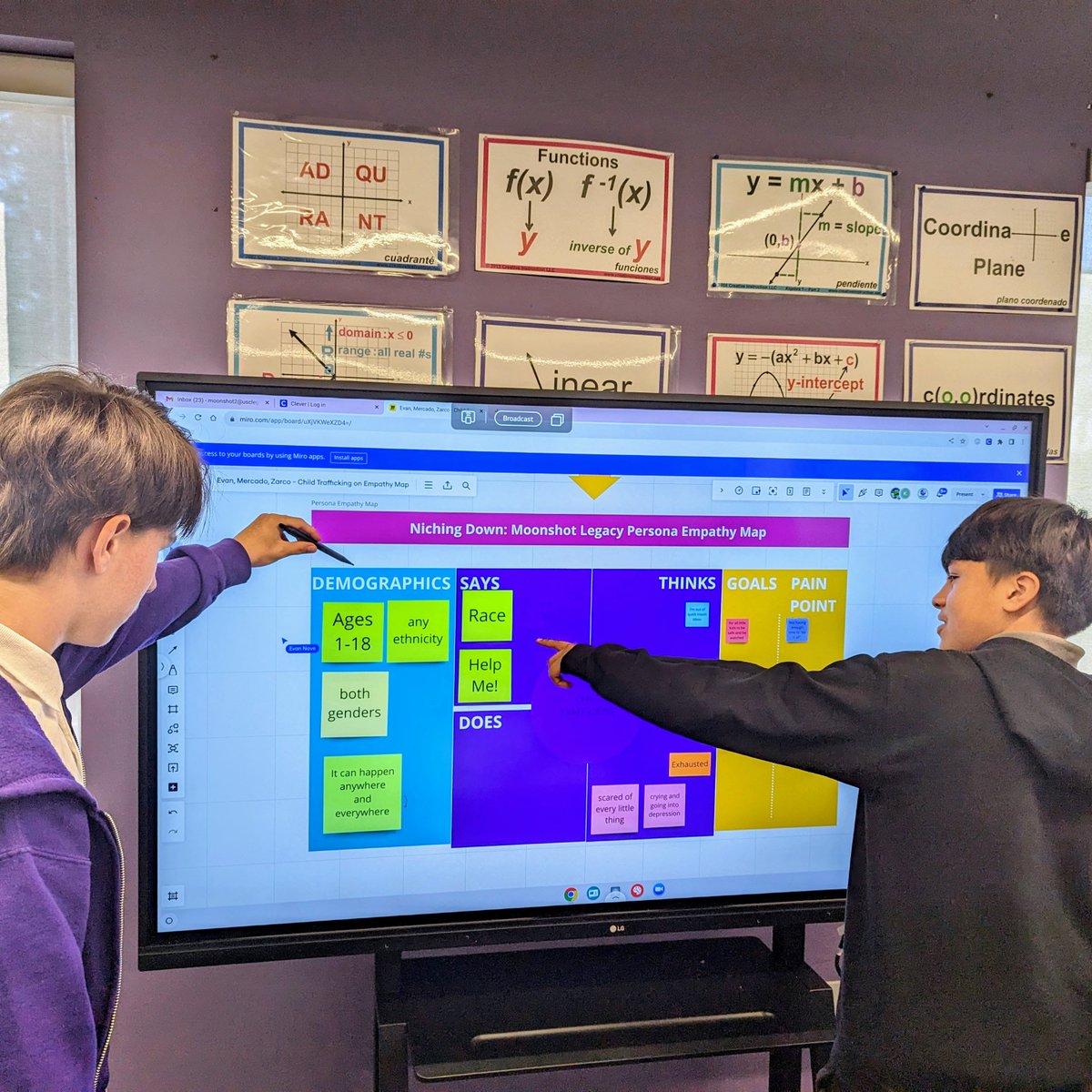 Legacy College Prep kids using Empathy Maps to solve HUGE problems facing their communities! #moonshot #moonshotthinking #designthinking #PositiveMultigenerationalChange