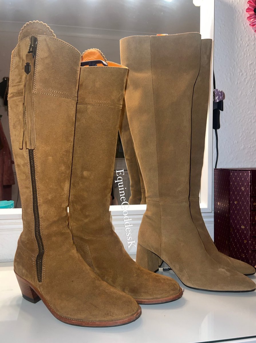 Fairfax & Favor suede or Zara suede? Pick your poison 👇🏻… boot fetish findom femdom paysub paypig